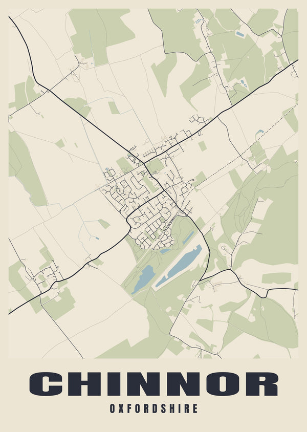Chinnor Street Map Poster