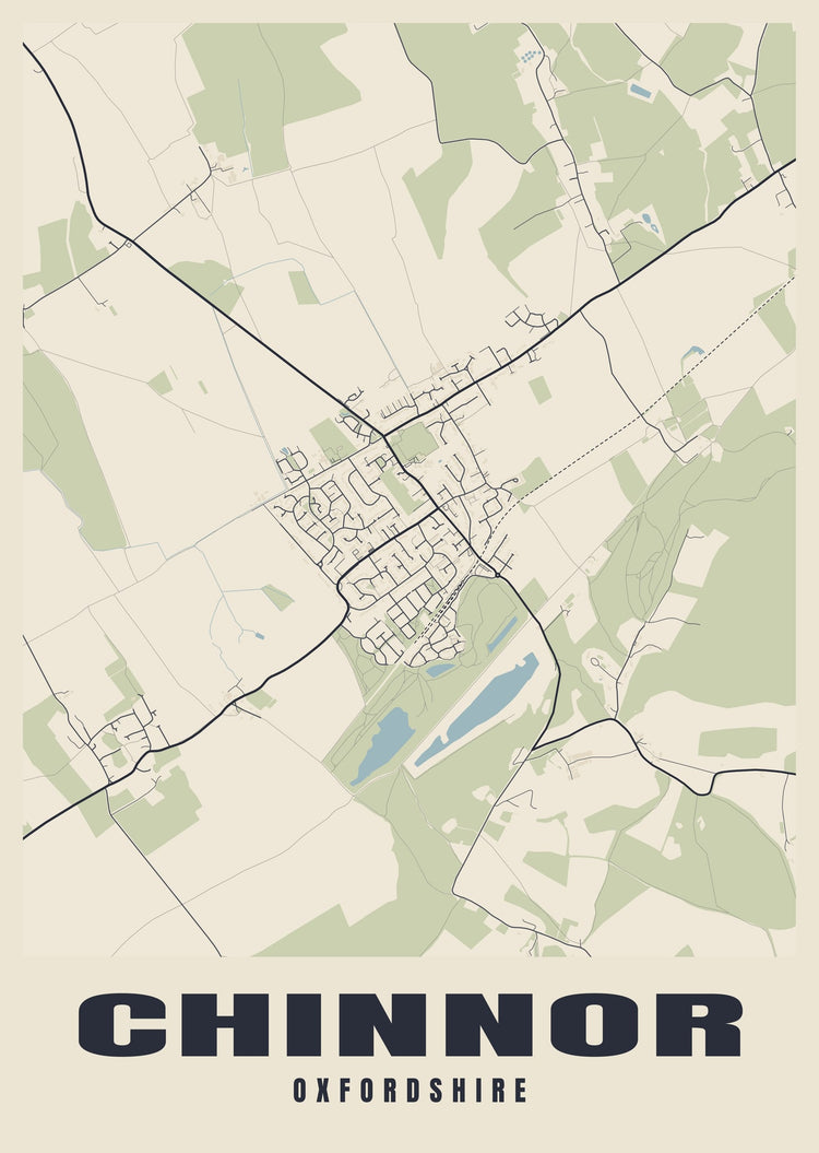 Chinnor Street Map Poster