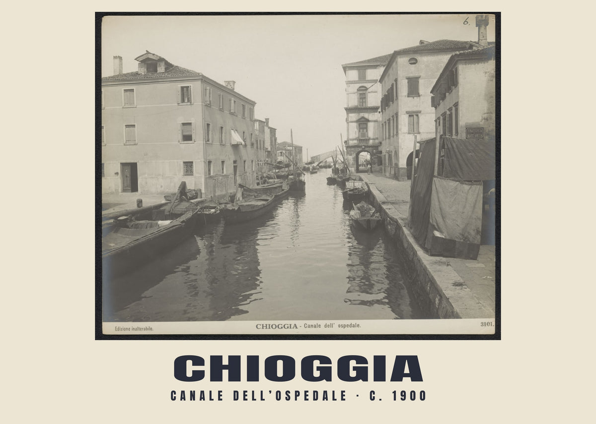 Canale dell’Ospedale, Chioggia, c. 1900 heritage photograph