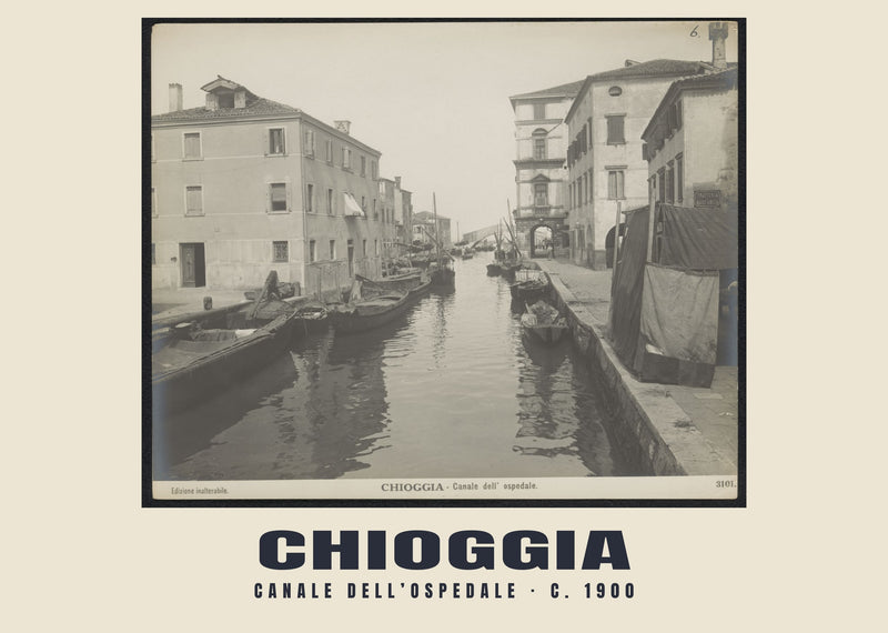 Canale dell’Ospedale, Chioggia — c. 1900 · Historic photograph print
