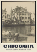 Sailing ship, Canale di San Domenico, Chioggia, c. 1900 heritage photograph