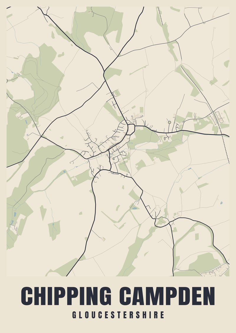 Chipping Campden Street Map Poster