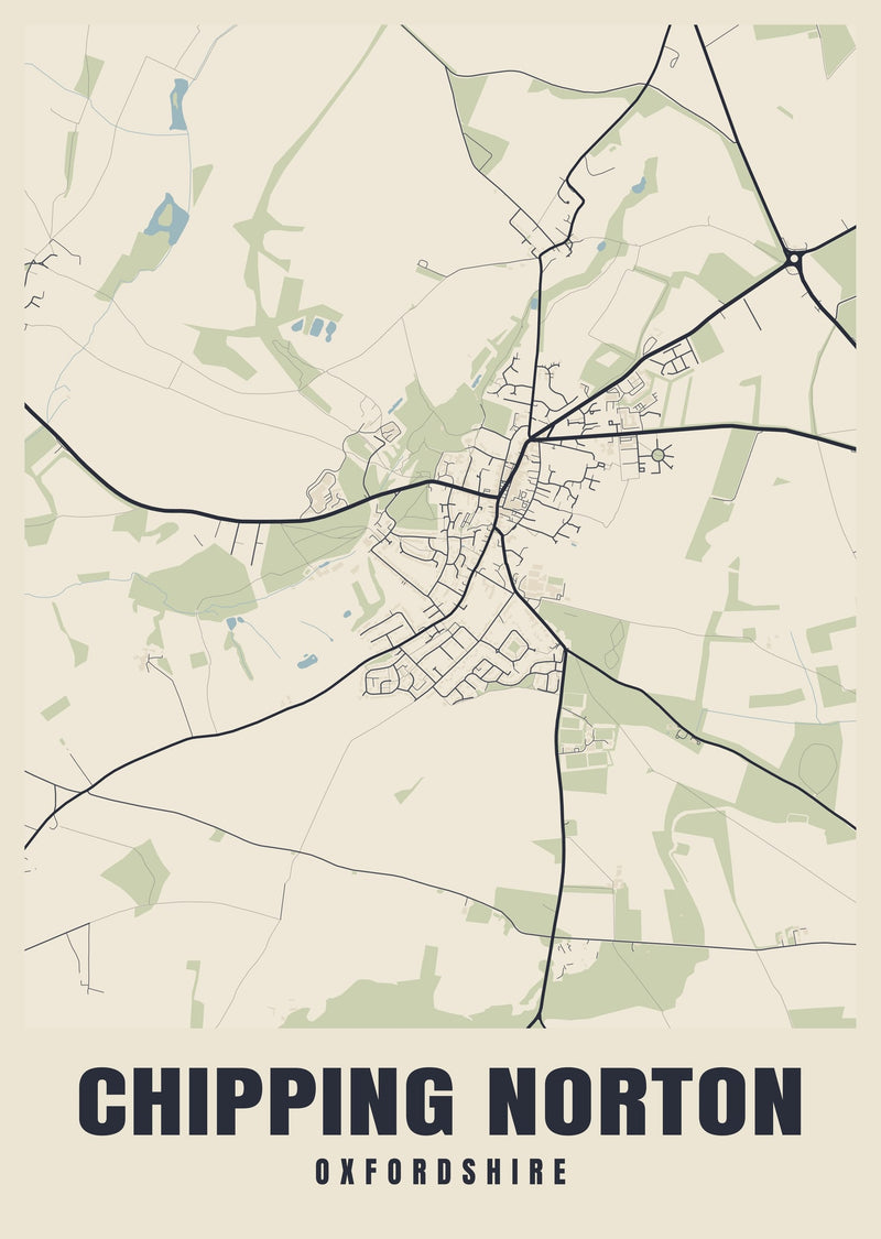 Chipping Norton Street Map Poster