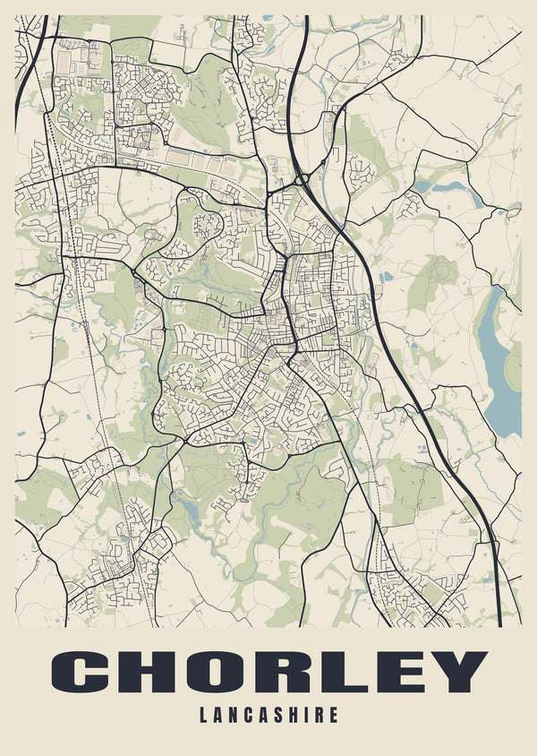 Chorley Street Map Poster
