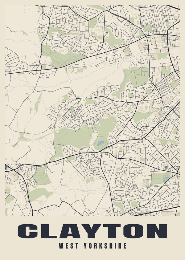 Clayton Street Map Poster