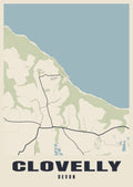 Street map poster of Clovelly, Devon