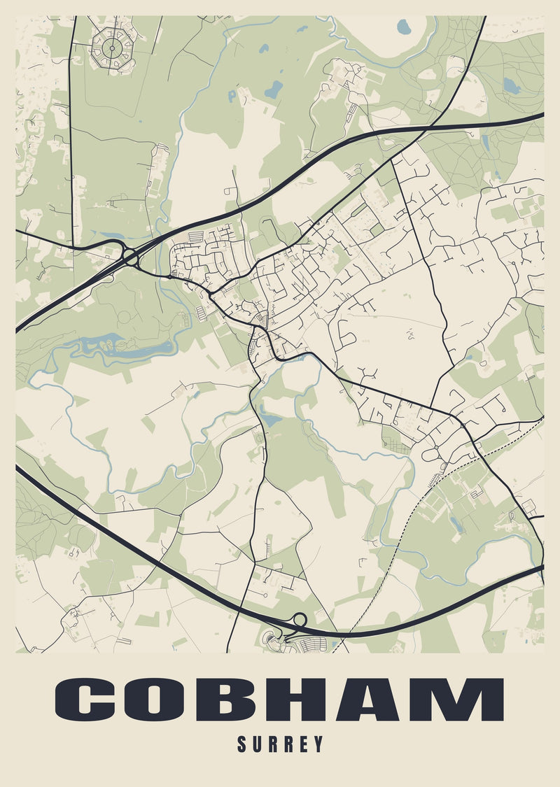 Cobham Street Map Poster
