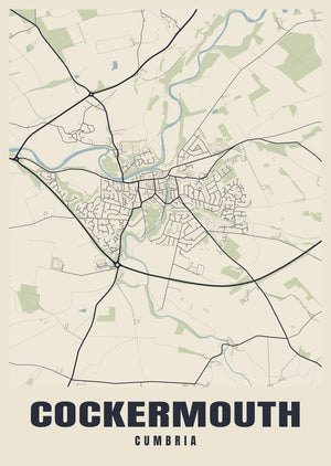 Cockermouth Street Map Poster
