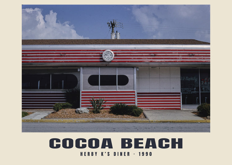 Herby K’s Diner, Cocoa Beach, Florida — 1990 · Historic photograph print