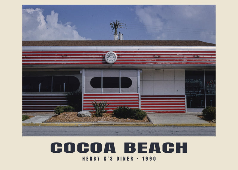 Herby K’s Diner, Cocoa Beach, Florida — 1990 · Historic photograph print