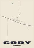 Street map poster of Cody, Nebraska