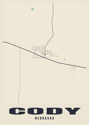 Cody Street Map Poster