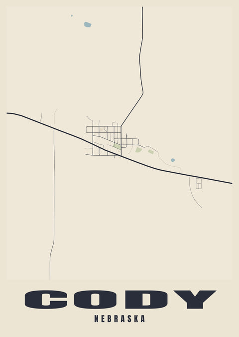Cody Street Map Poster