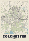 Street map poster of Colchester, Essex