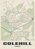 Street map poster of Colehill, Dorset