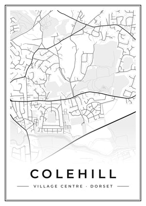 Colehill Village Centre Street Map Poster