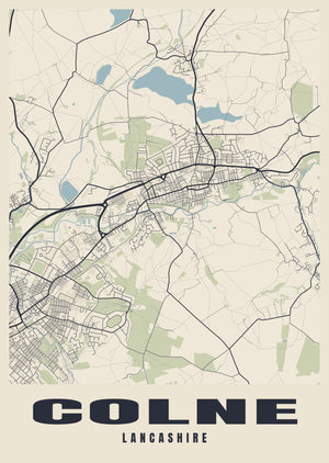 Colne Street Map Poster