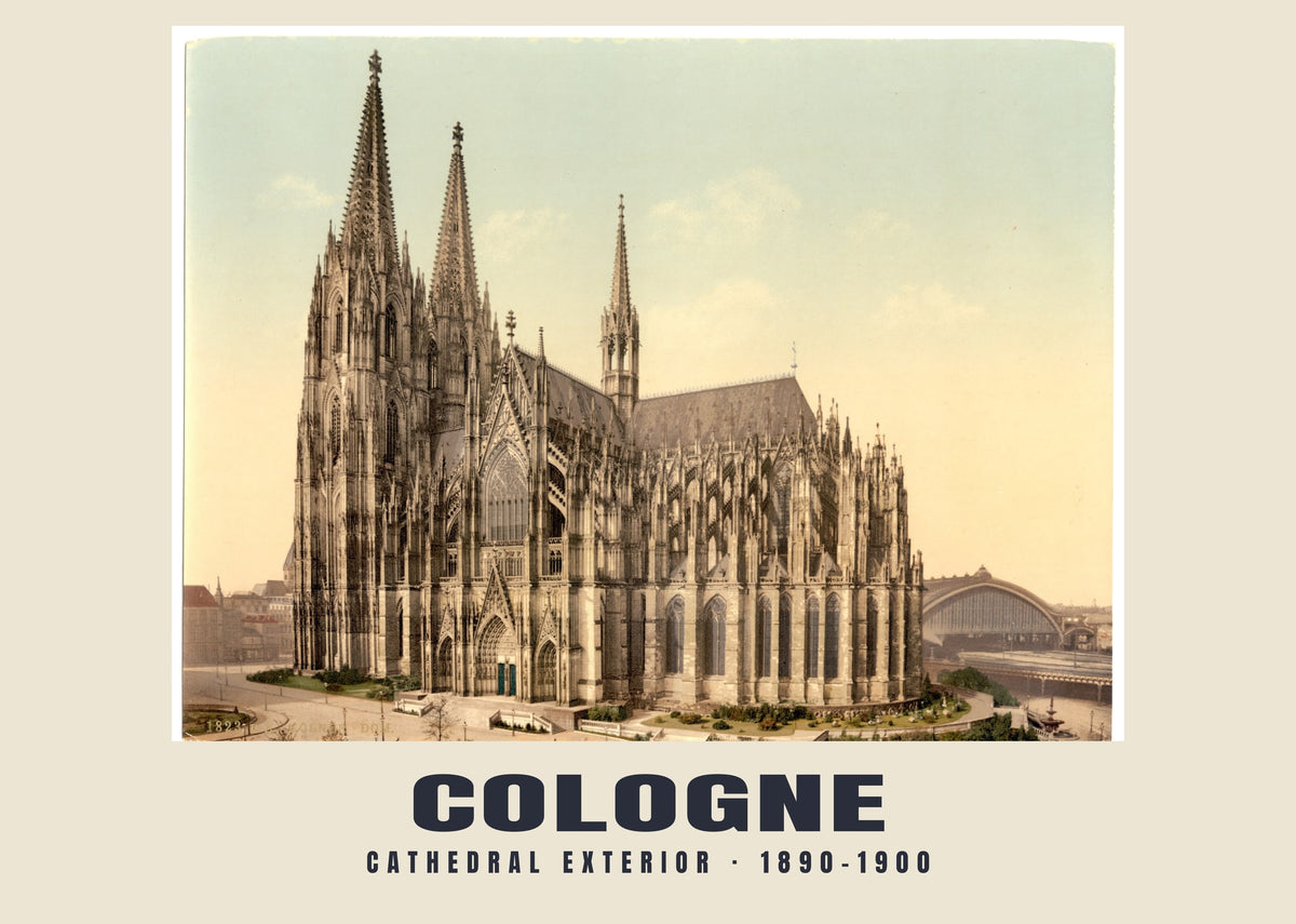 Cathedral Exterior, Cologne, 1890–1900 heritage photograph
