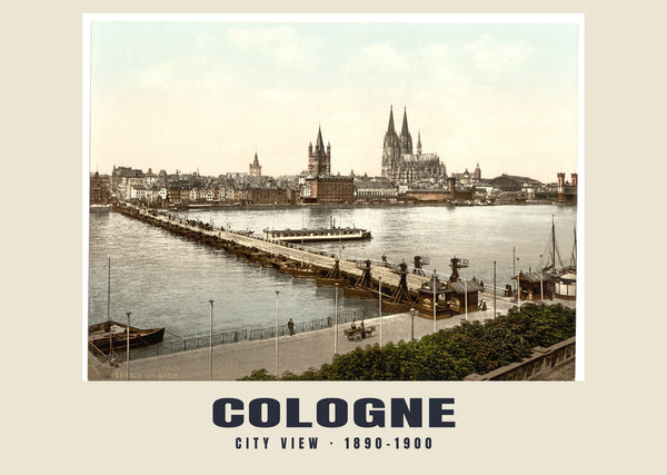 City View, Cologne — 1890–1900 · Vintage photochrom print