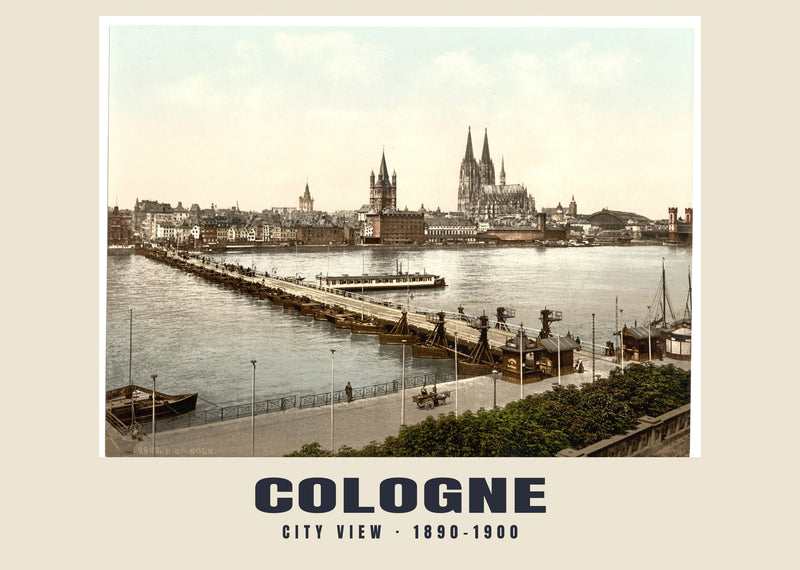 City View, Cologne — 1890–1900 · Vintage photochrom print