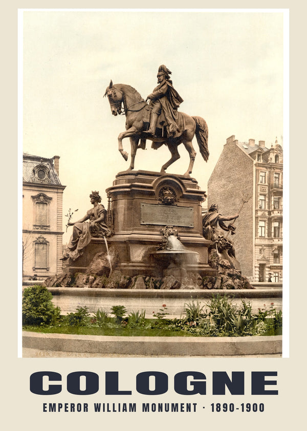 Emperor William Monument, Cologne — 1890–1900 · Vintage photochrom print