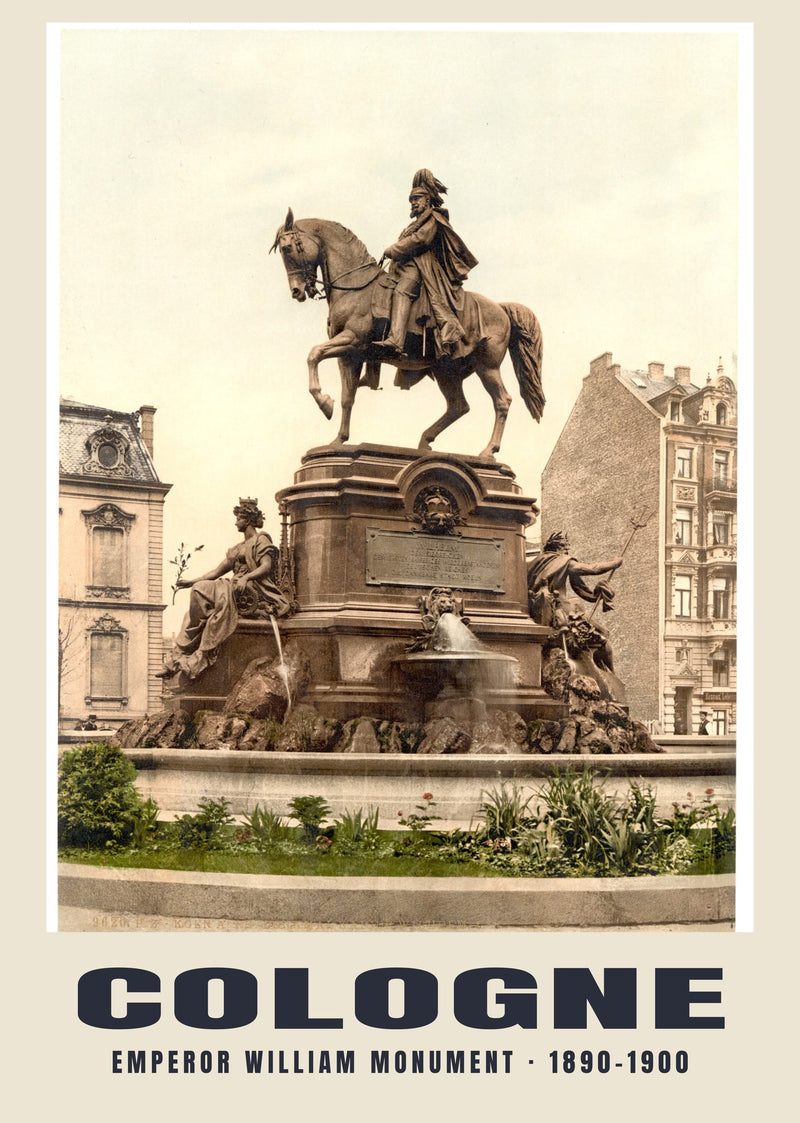 Emperor William Monument, Cologne — 1890–1900 · Vintage photochrom print
