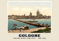 Pontoon Bridge from Deutz, Cologne, 1890–1900 heritage photograph
