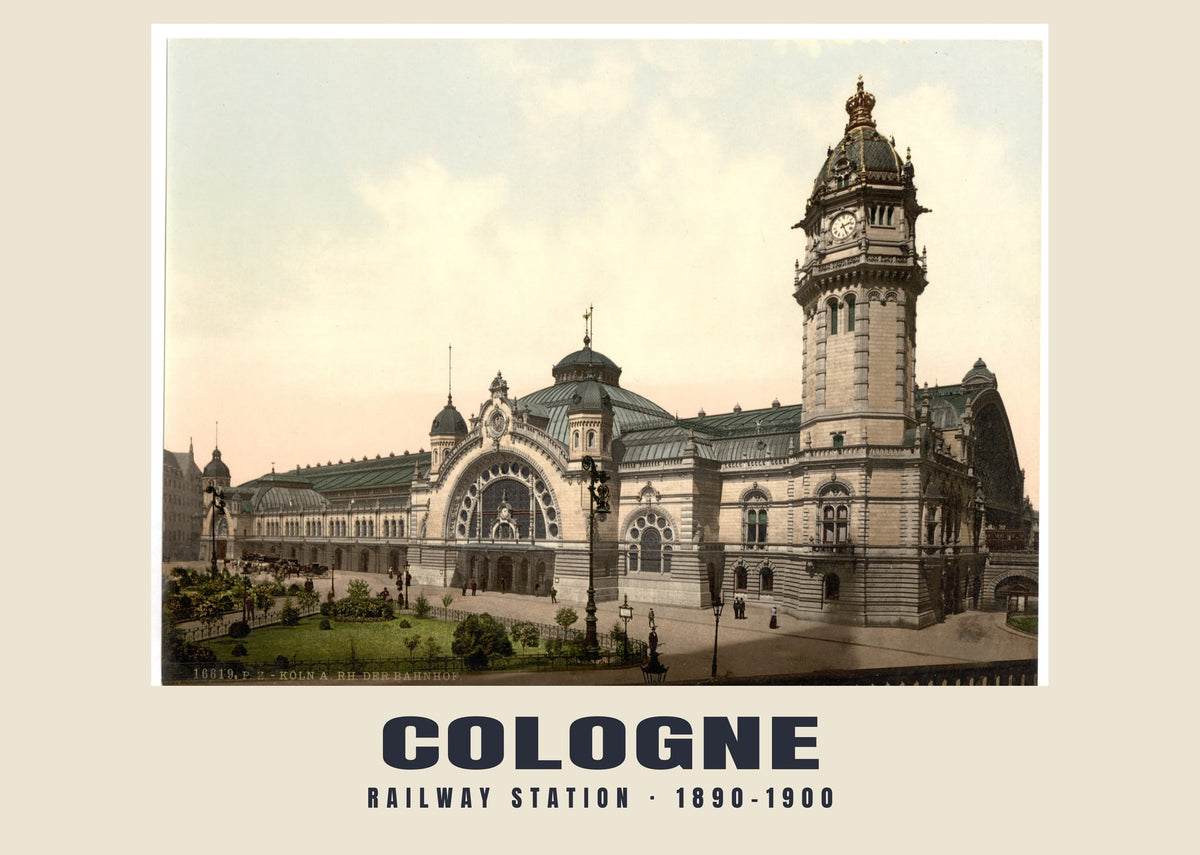 Railway Station, Cologne, 1890–1900 heritage photograph