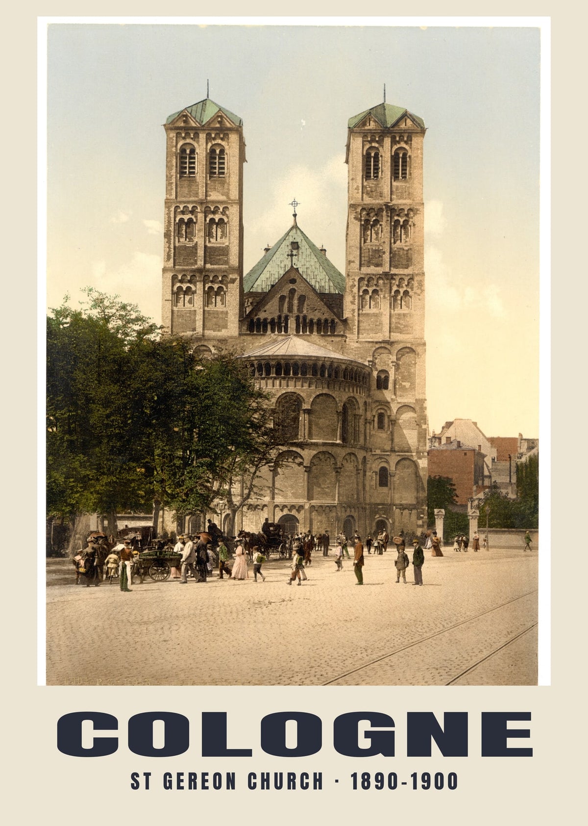 St Gereon Church, Cologne, 1890–1900 heritage photograph