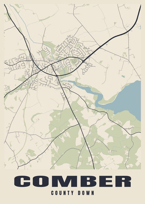 Comber Street Map Poster