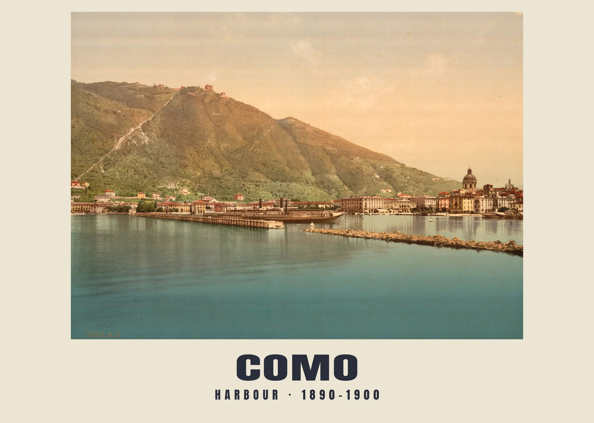 Harbour, Como, 1890–1900 heritage photograph