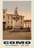 Volta Monument, Como — Vintage photochrom print, 1890–1900
