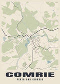 Street map poster of Comrie, Perth and Kinross