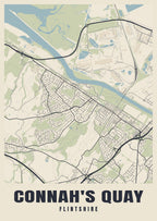 Street map poster of Connah's Quay, Flintshire