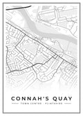 Street map poster of Connah's Quay town centre, Flintshire