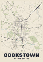 Street map poster of Cookstown, County Tyrone