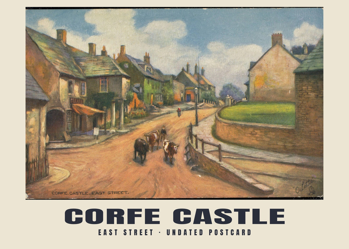 East Street, Corfe Castle — Historic illustrated postcard print, 20th century