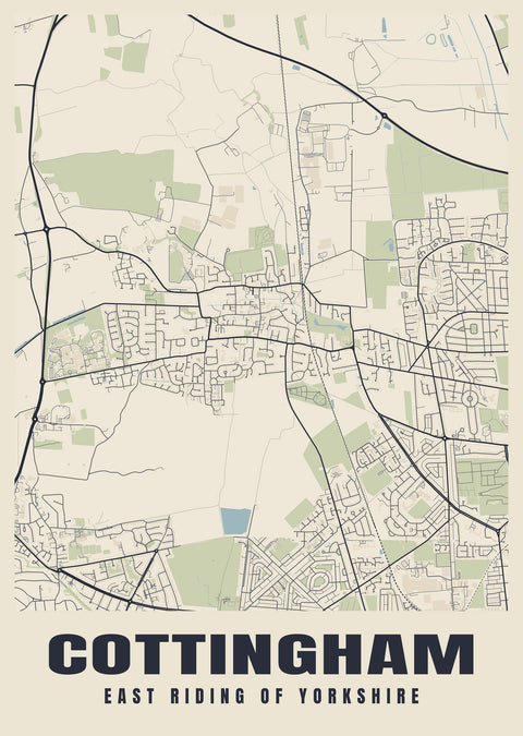 Cottingham Street Map Poster