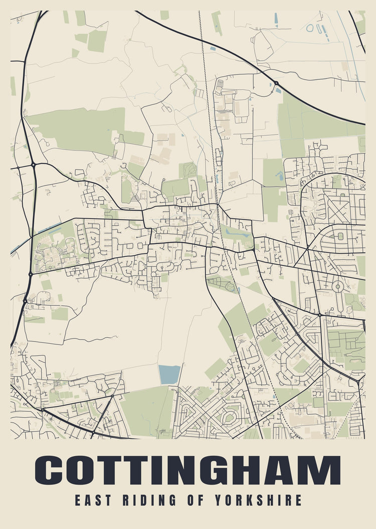 Cottingham Street Map Poster
