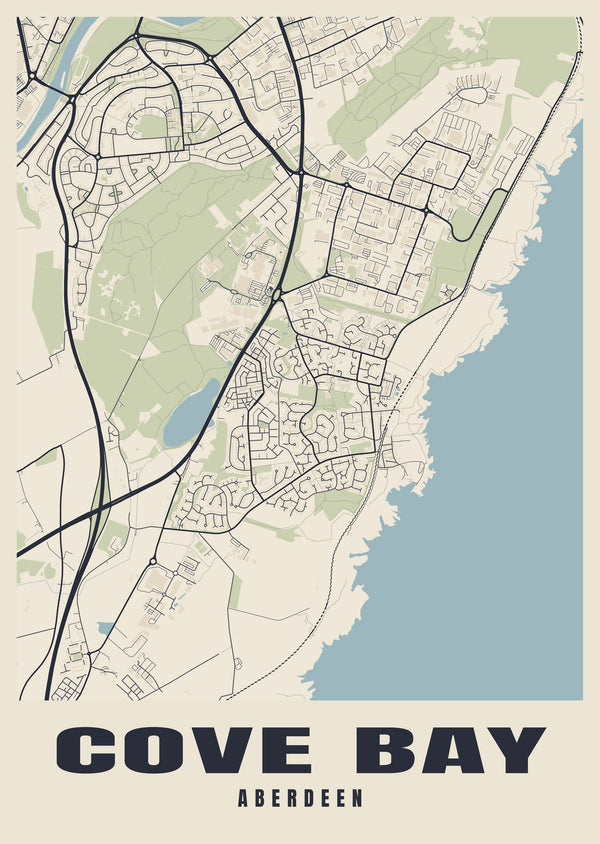 Cove Bay Street Map Poster