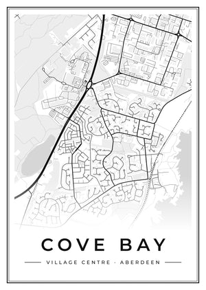 Cove Bay Village Centre Street Map Poster
