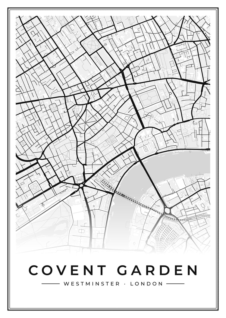 Covent Garden Street Map Poster