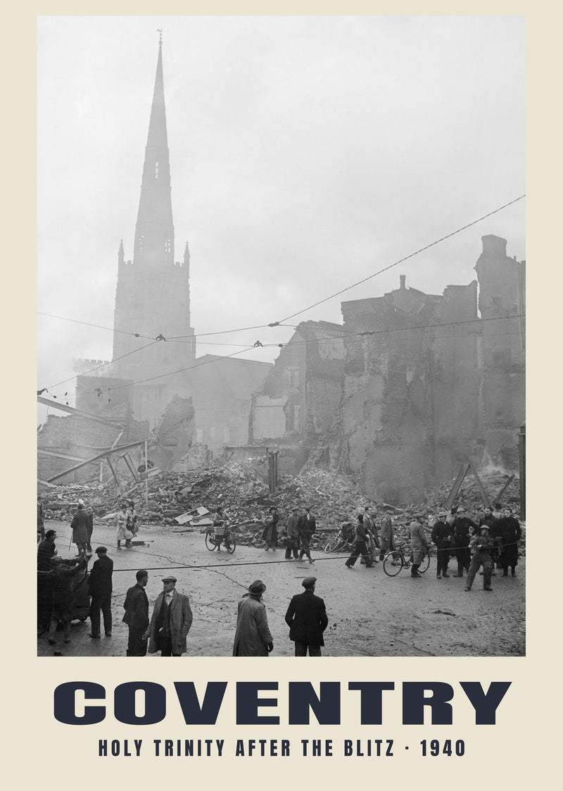 Holy Trinity after the Blitz, Coventry — 1940