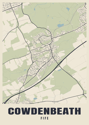Cowdenbeath Street Map Poster