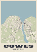 Street map poster of Cowes, Isle of Wight