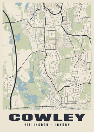 Cowley Heritage Street Map Poster