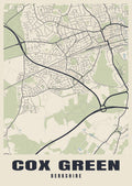 Street map poster of Cox Green, Berkshire