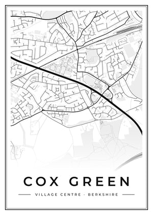 Cox Green Village Centre Street Map Poster