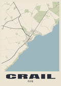 Street map poster of Crail, Fife