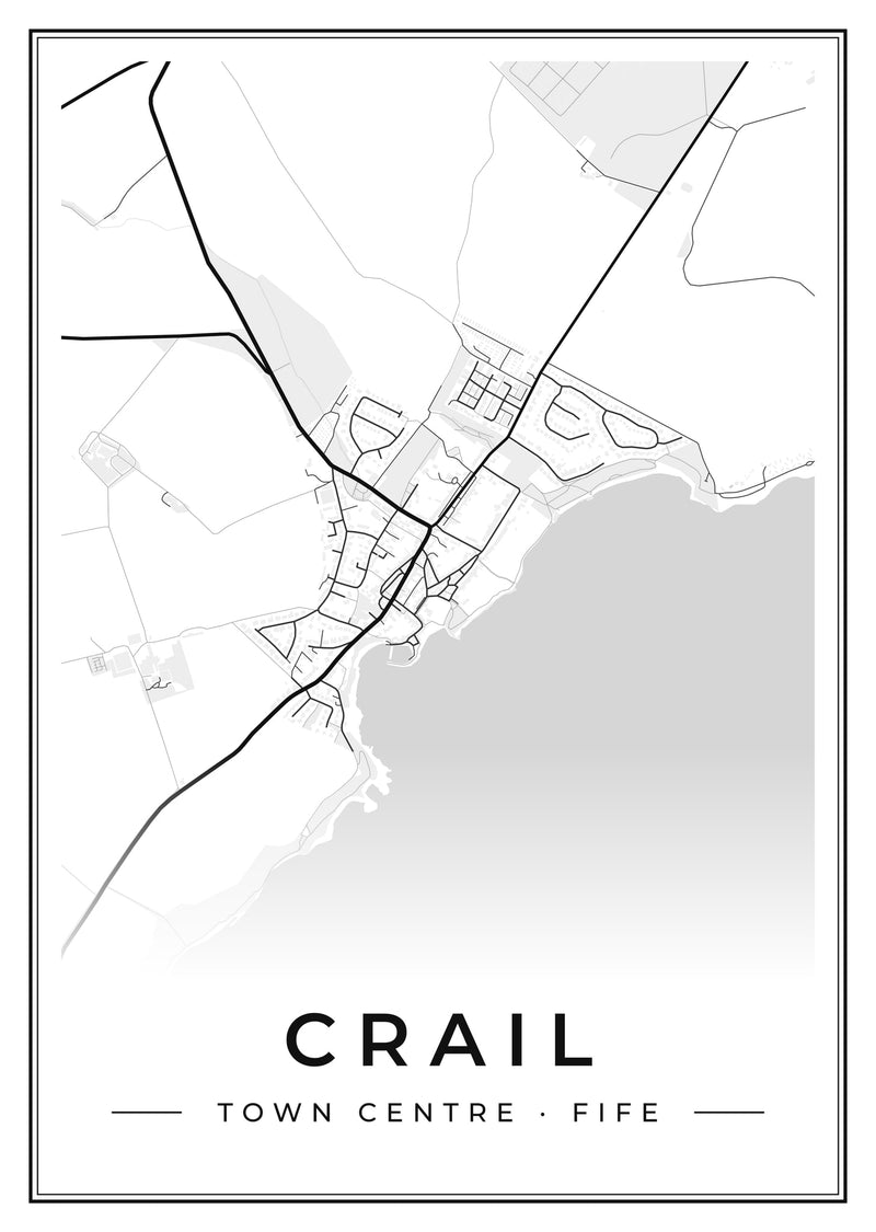 Crail Town Centre Street Map Poster